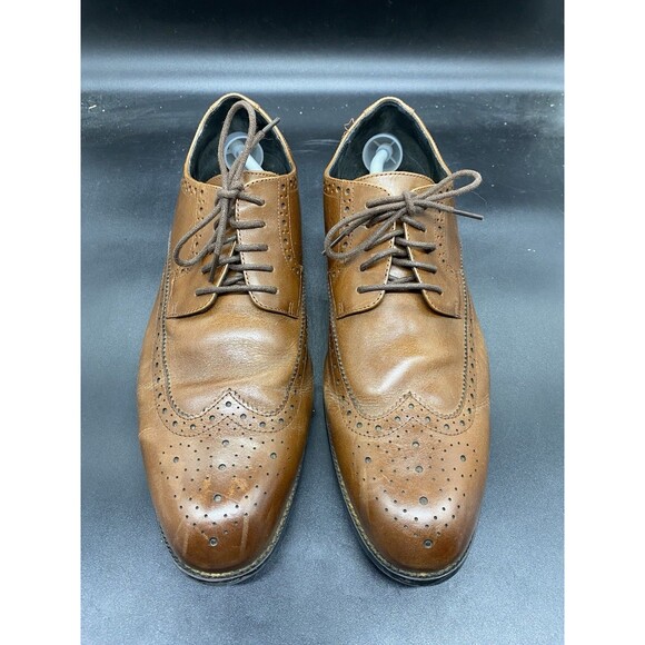 Stacy Adams Men shoes Cognac Garrison Wingtip Leather Oxford Size 12 W 24916-221 main image 5